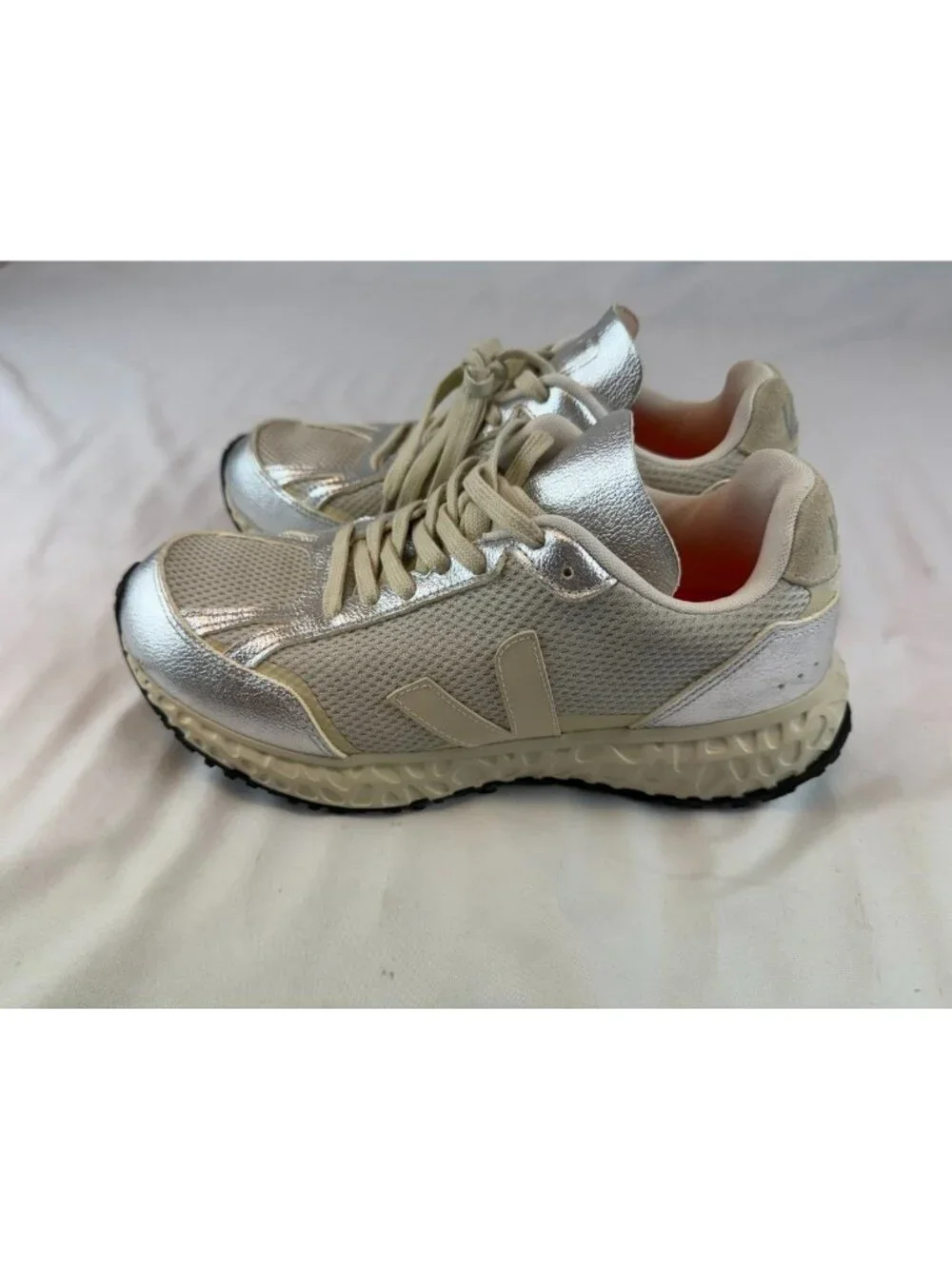 CONDOR ROYALE ALVEOMESH NATURAL PIERRE SILVER Size 39 US 8